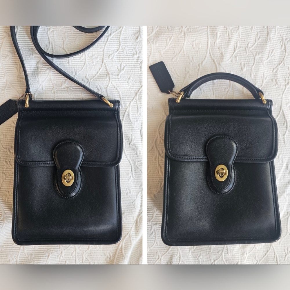 Vintage Coach Murphy Crossbody Bag 9930 in Black w/ Top Handle Option